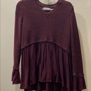 Altar’d State sweater - eggplant/maroon